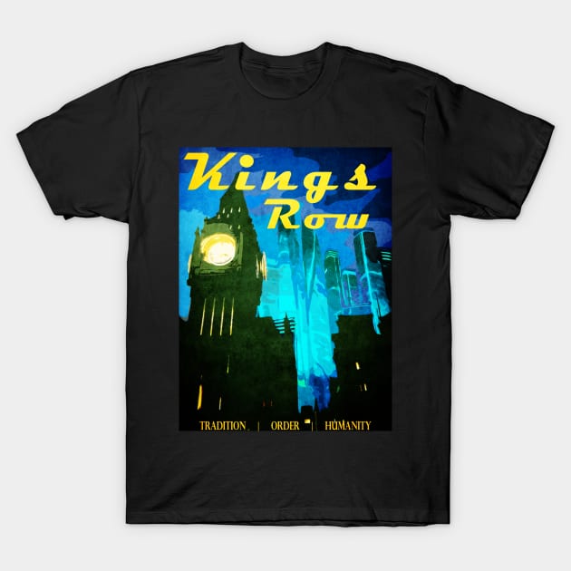 King's Row Vintage Travel Poster T-Shirt by SLAPAPOW